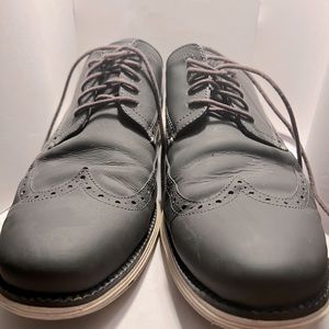 Cole Haan OriginalGrand Men's Shortwing Wingtip Oxford Shoes, Gray, Size 10.5